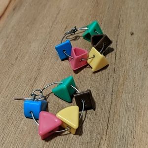 Trivial Pursuit Earrings Nerd Geek Handmade